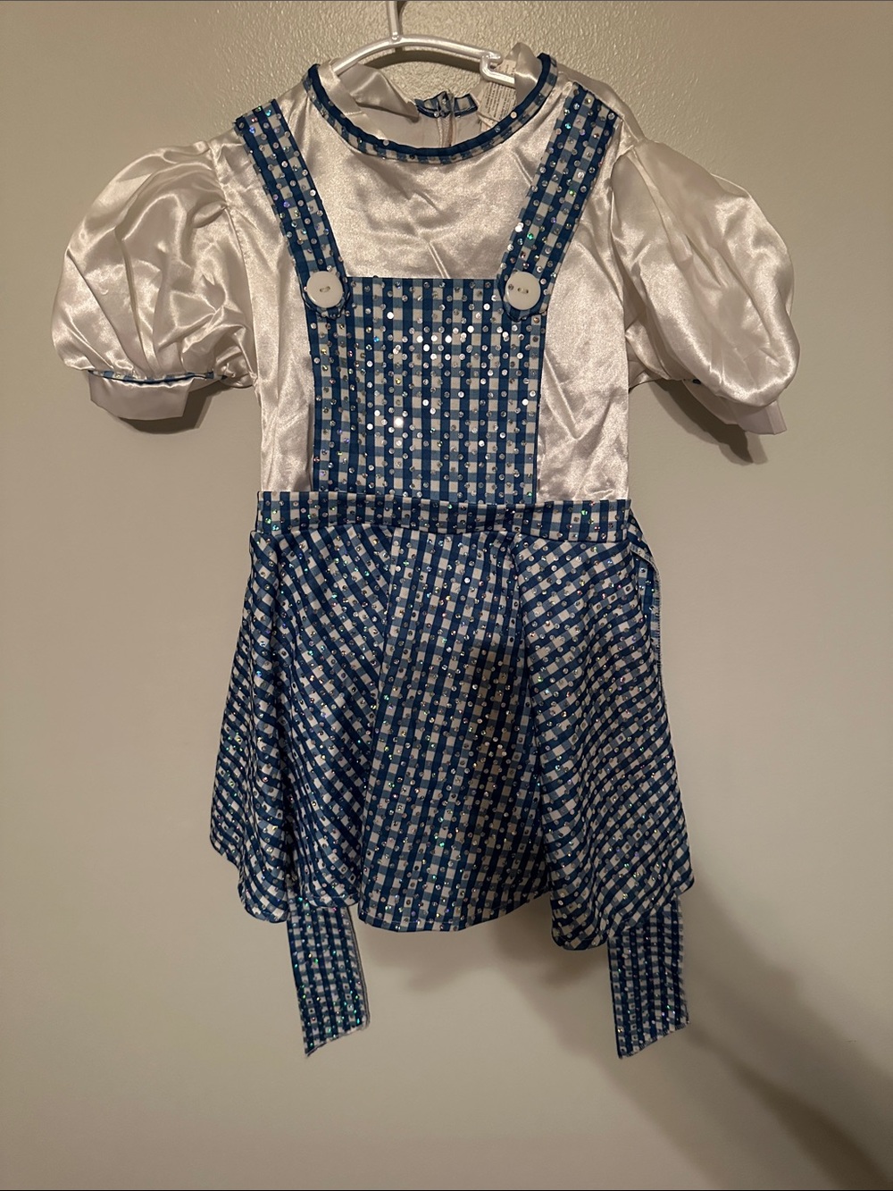Rubie's Dorothy Sequin Costume Kids Small Blue Good Wizard of Oz Gingham